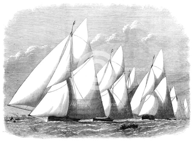 The Royal Thames Yacht Club: finish of the cutter-match, 1870. Creator: Unknown.