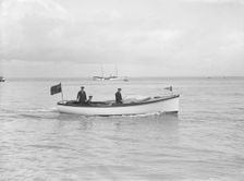 The Royal Thames Yacht Club's motor launch Salee Rover 1912. Creator: Kirk & Sons of Cowes