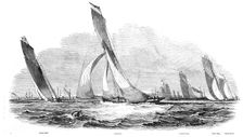 The Royal Thames Yacht Club - Sailing Match - Mystery, Gnome, Phantom, Enigma, Gazelle...1844. Creator: Unknown