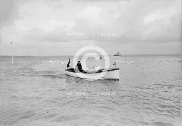 The Royal Thames Yacht Club's motor launch 'Salee Rover', 1912. Creator: Kirk & Sons of Cowes.