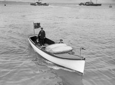 The Royal Thames Yacht Club's motor launch Salee Rover 1912. Creator: Kirk & Sons of Cowes