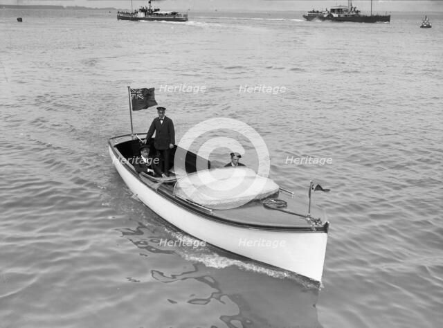 The Royal Thames Yacht Club's motor launch 'Salee Rover', 1912. Creator: Kirk & Sons of Cowes.