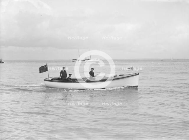 The Royal Thames Yacht Club's motor launch 'Salee Rover', 1912. Creator: Kirk & Sons of Cowes.