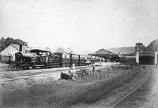 The Royal Train leaving Kandy station, Sri Lanka, c1910s