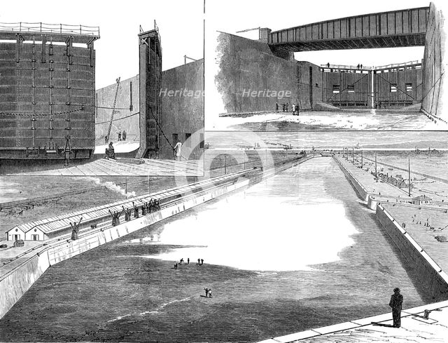 The Royal Victoria and Albert Docks, North Woolwich, 1880. Creator: Unknown.