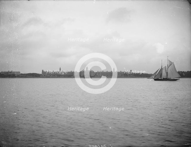 The Royal Victoria Hospital, Netley, Hampshire viewed from Southampton Water, c1878. Artist: Henry Taunt