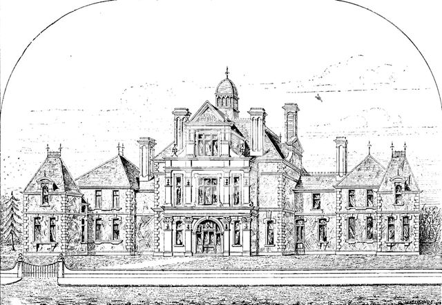 The Royal Victoria Hospital, Bournemouth, opened by the Prince of Wales, 1890. Creator: Waterlow & Sons.