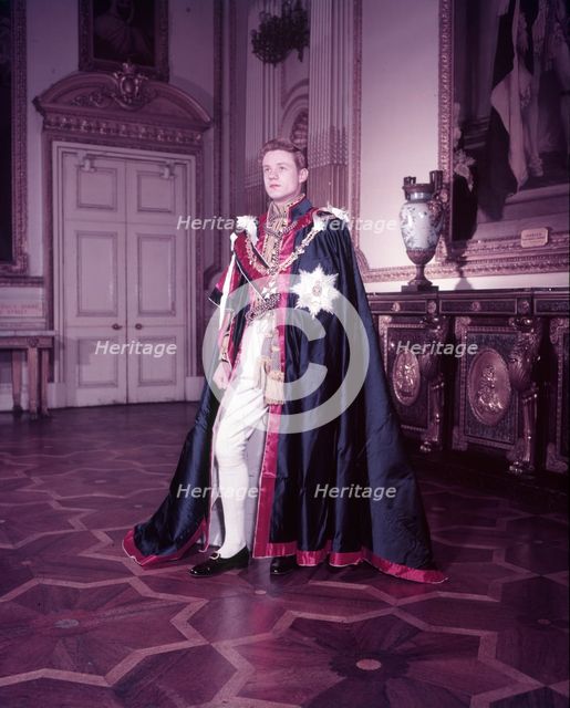 The Royal Victorian Order, insignia and mantle, c1953.  Creator: Arthur Charles Kirby Ware.