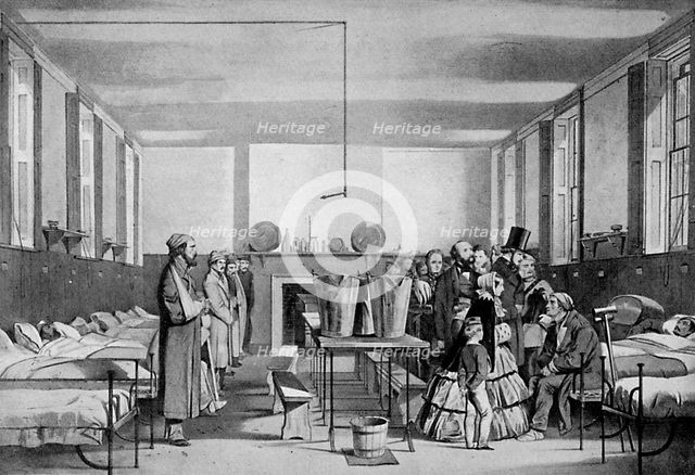 The royal visit to Brompton Hospital, 1850s, (c1920). Artist: Unknown
