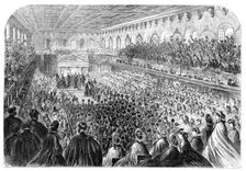 The Royal Visit to Cambridge - the Senate-House: "Three Cheers for Denmark!", 1864. Creator: Unknown