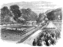 The Royal Visit to Cambridge: procession on the Cam in honour of the Prince and Princess..., 1864. Creator: Unknown