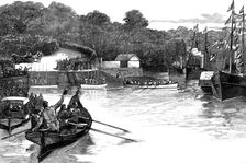 The Royal Visit to Cornwall: the Prince and Princess of Wales on the River Fal, 1880. Creator: Unknown