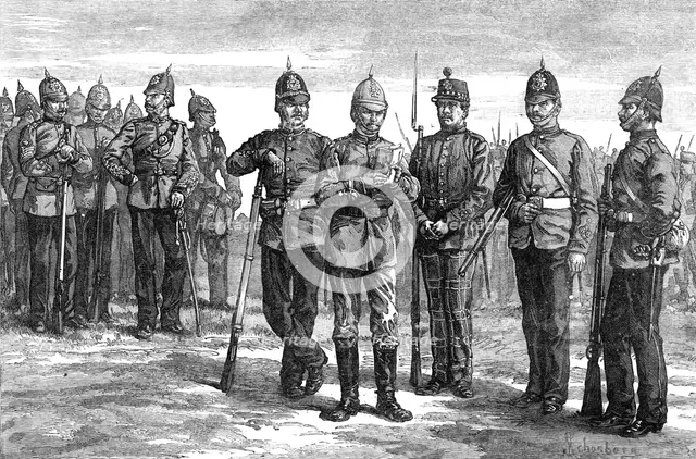 The Royal Visit to Edinburgh: The Scottish Volunteers, 1881. Creator: Unknown.
