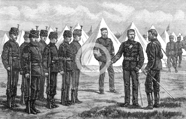The Royal Visit to Edinburgh: The Queen's City of Edinburgh Rifle Volunteer Brigade, 1881. Creator: Unknown.
