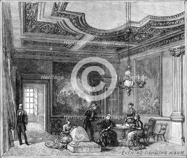 The Royal Visit to Edinburgh: Evening Drawing Room, Holyrood Palace, 1881.  Creator: Unknown.