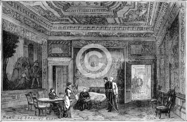 The Royal Visit to Edinburgh: Morning Drawing Room, Holyrood Palace, 1881.  Creator: Unknown.