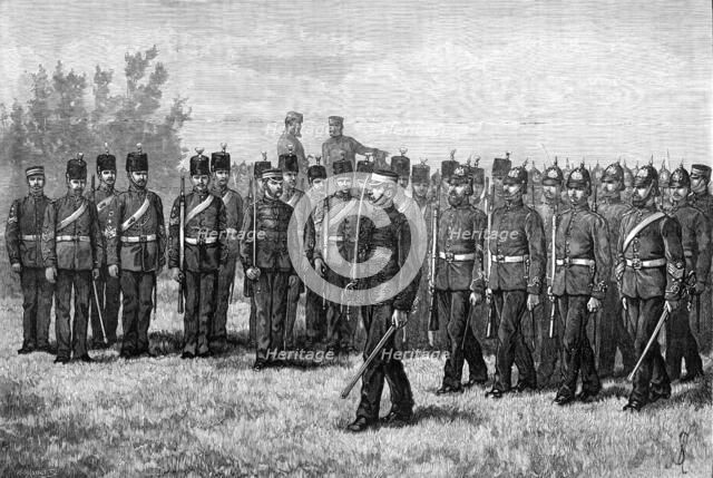 The Royal Visit to Edinburgh: Scottish Engineer Volunteers, 1881. Creator: W. I. Mosses.