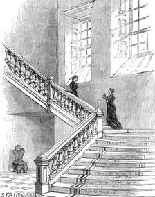 The Royal Visit to Edinburgh: Staircase, Holyrood Palace, 1881. Creator: Unknown