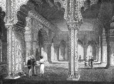 The Royal Visit to India: Interior of the Dewan-I-Khas, in the Palace at Delhi, 1876. Creator: Unknown