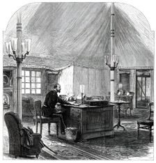 The Royal Visit to India: private tent of the Prince of Wales at the camp of Delhi...1876. Creator: Unknown