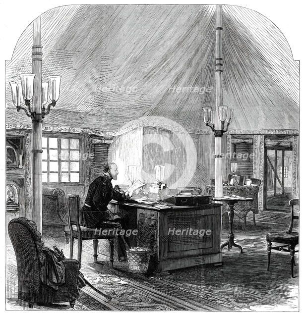 The Royal Visit to India: private tent of the Prince of Wales at the camp of Delhi...1876. Creator: Unknown.