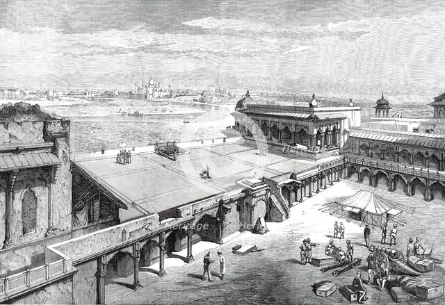The Royal Visit to India: the Taj Mahal, from the Fort, Agra, 1876. Creator: Unknown.