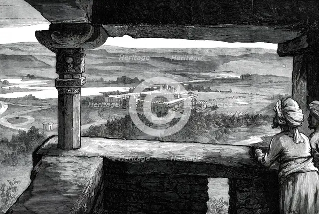 The Royal Visit to India: the Phul-Bagh, or Flower-Garden Palace, Gwalior...1876. Creator: W. J. P..