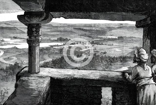 The Royal Visit to India: the Phul-Bagh, or Flower-Garden Palace, Gwalior...1876. Creator: W. J. P..