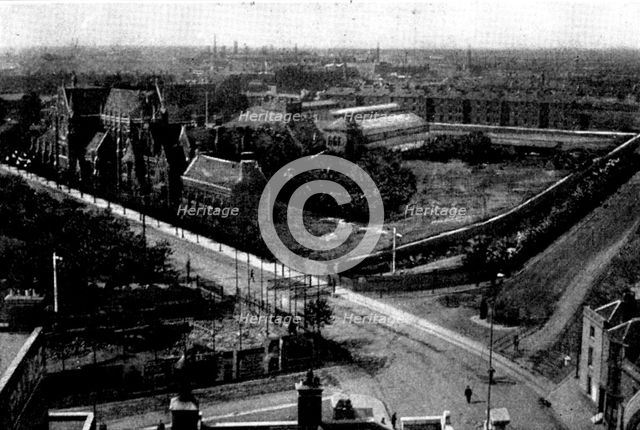 The Royal Visit to Portsmouth: bird's-eye view of Portsmouth from the Central Hotel, 1898. Creator: Unknown.