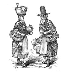 The Royal Visit to Swansea: Swansea market women, 1881. Creator: Unknown