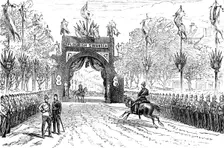 The Royal Visit to Swansea: the arch in Walter-Road, 1881. Creator: Unknown