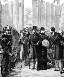 The Royal Visit to Swansea: the Prince and Princess of Wales opening the new Dock, 1881. Creator: Unknown