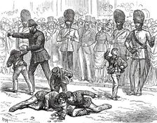 The Royal Visit to the City: Amusements of the Crowd - Scrambling for Pence, 1876. Creator: Unknown