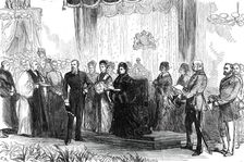 The Royal Visit to the East End: the Queen declaring the new wing of the London Hospital open, 1876. Creator: C.R.