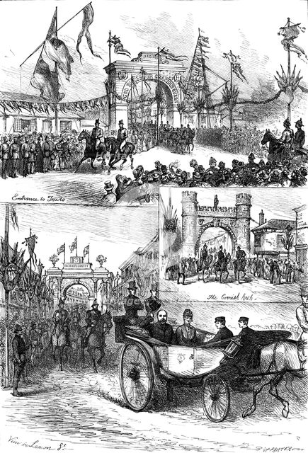 The Royal Visit to Truro: the Triumphal Arches, 1880. Creator: Unknown.