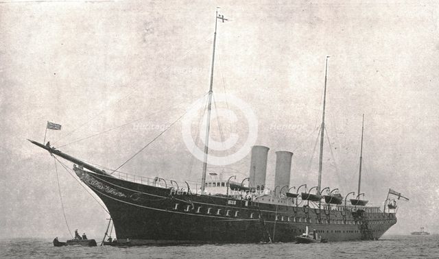 The Royal Yacht leaving Cowes, Isle of Wight, 6 August 1902. Creator: Unknown.