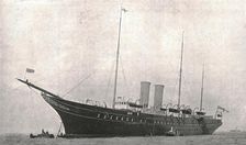 The Royal Yacht leaving Cowes, Isle of Wight, 6 August 1902. Creator: Unknown