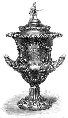 The St. Clement Danes Rifle Challenge Cup, won by Captain Scrivener, 1864. Creator: Unknown