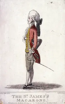 The St James's Macaroni 1772. Artist: James Bretherton