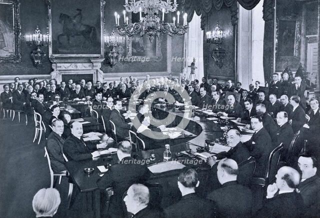 The St James's Palace Conference, London, 19th March 1936. Artist: Unknown