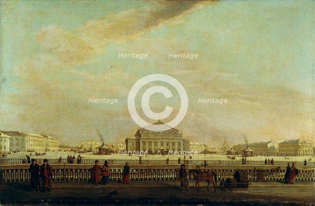 The St. Petersburg Imperial Bolshoi Kamenny Theatre. Artist: Mayr, Johann Georg, von (1760-1816)