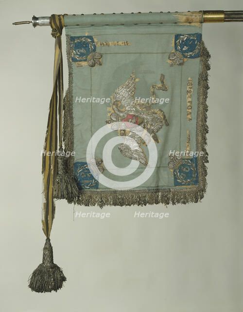 The Standard of Saint George of the His Majesty's Life-Guards Cuirassier Regiment, c. 1830. Artist: Flags, Banners and Standards  