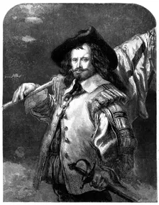 "The Standard Bearer" - by J. Gilbert - from the Exhibition of Old Water Colours, 1856. Creator: Unknown