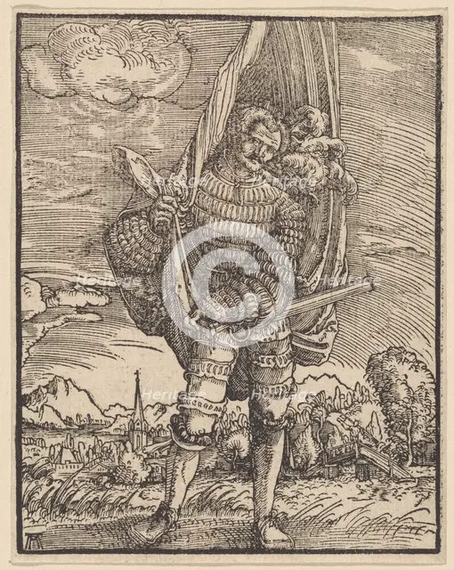 The standard bearer, c.1516-1518. Creator: Altdorfer, Albrecht (around 1480-1538).