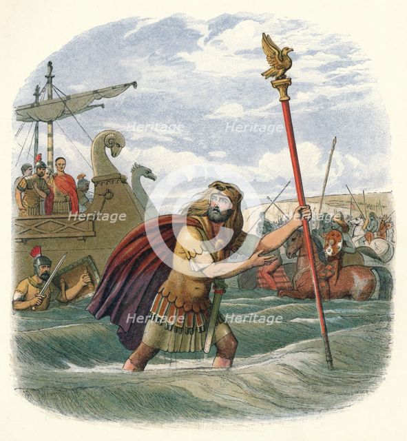 'The standard bearer of the tenth legion', 55 BC (1864). Artist: James William Edmund Doyle.
