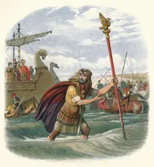 The standard bearer of the tenth legion 55 BC (1864). Artist: James William Edmund Doyle