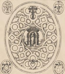 The standing Virgin with an elaborate ornamental frame, 17th century., 17th century. Creator: Anon