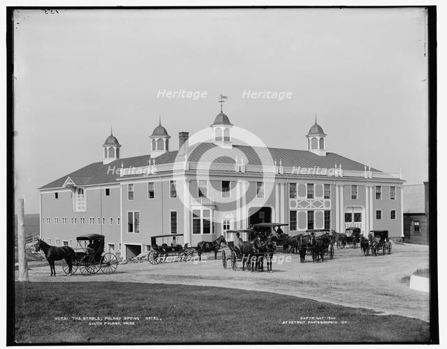 The Stable, Poland Spring Hotel, South Poland, Maine, c1900. Creator: Unknown.