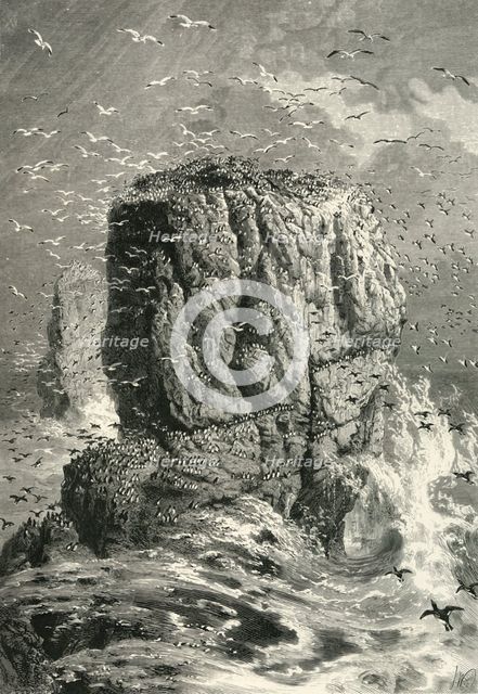 'The Stack Rocks', c1870.