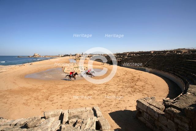 The stadium at Caesarea, Israel. Creator: Samuel Magal.